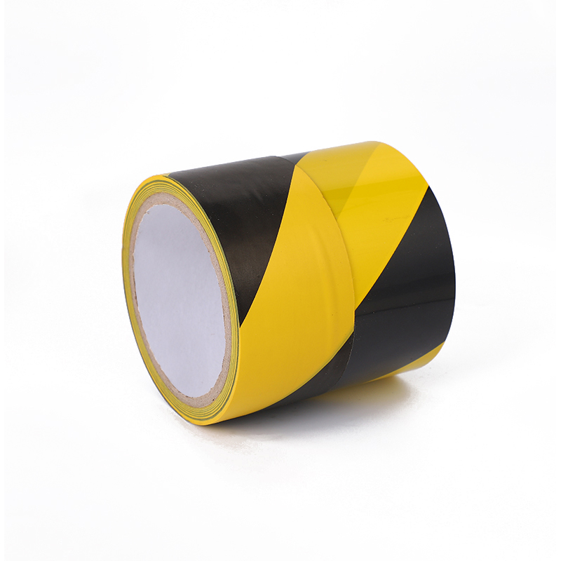 Black & Yellow High-Visibility PVC Adhesive Floor Marking Warning Tape