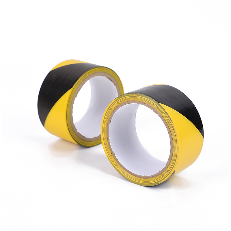 Black & Yellow High-Visibility PVC Adhesive Floor Marking Warning Tape
