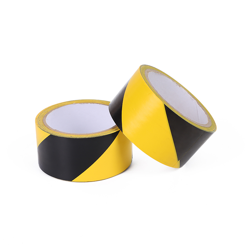 Black & Yellow High-Visibility PVC Adhesive Floor Marking Warning Tape