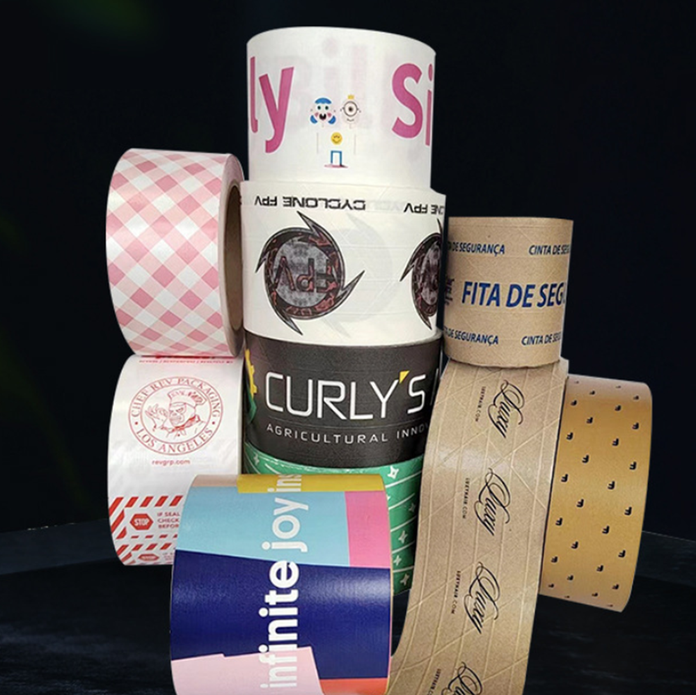 Custom logo printed packing tape Printed Kraft Tape Water Activated Tape