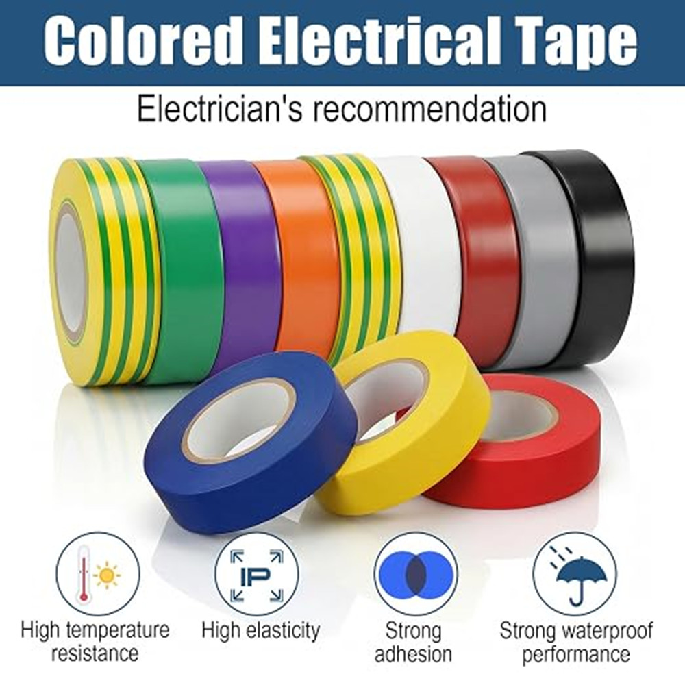 PVC Electrical Insulation Tape Color PVC Tape, good insulation, flame retardant