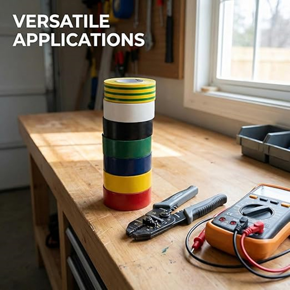 PVC Electrical Insulation Tape Color PVC Tape, good insulation, flame retardant