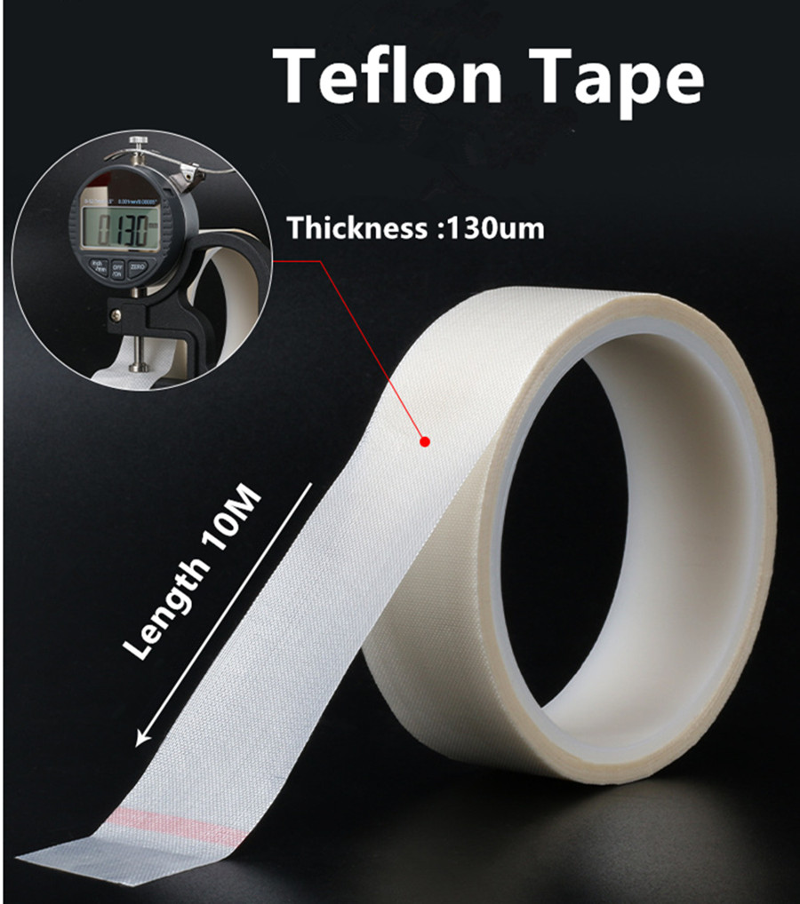 PTFE (Teflon) Tape – High Temperature Resistant, Chemical Resistant, Non-Stick Adhesive Tape for Sealing, Insulation & Release