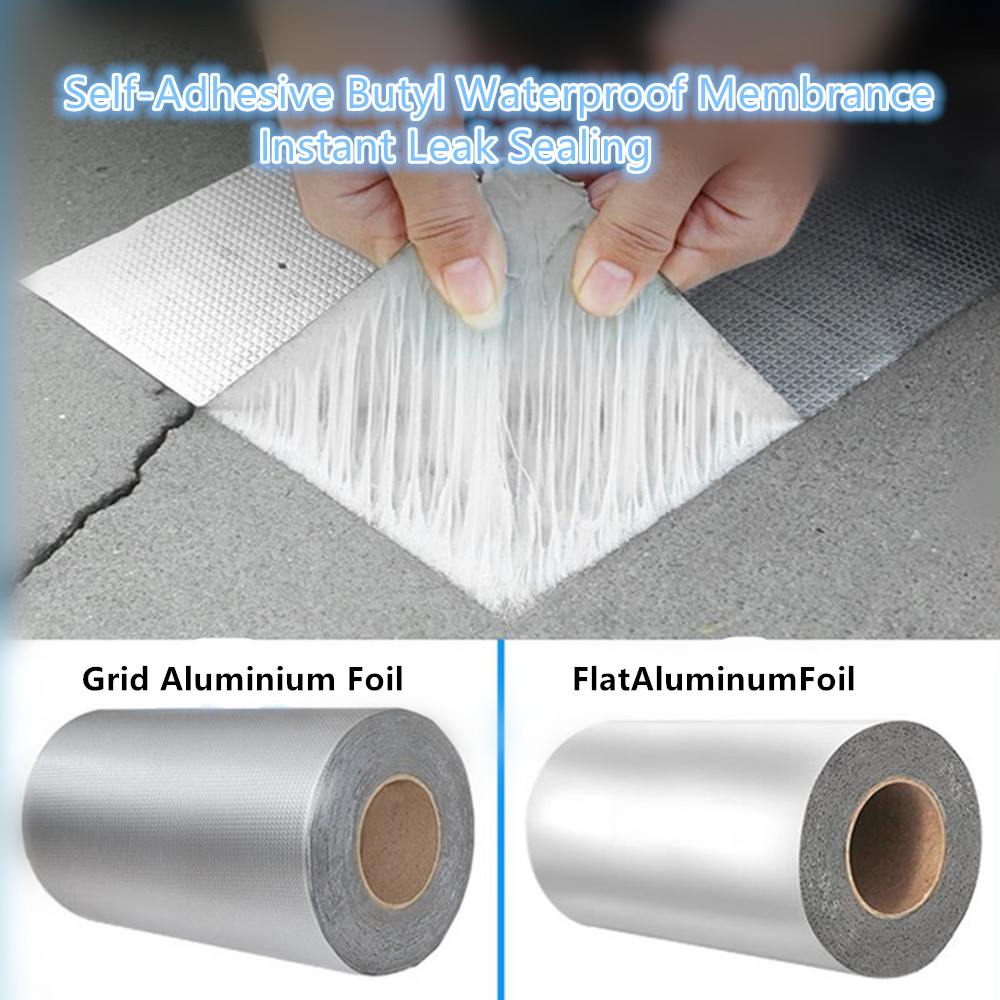 High viscosity waterproof butyl tape, self-adhesive, leak proof, strong sealing, weather resistant, suitable for roof, pipe, window, RV and construction gap repair.