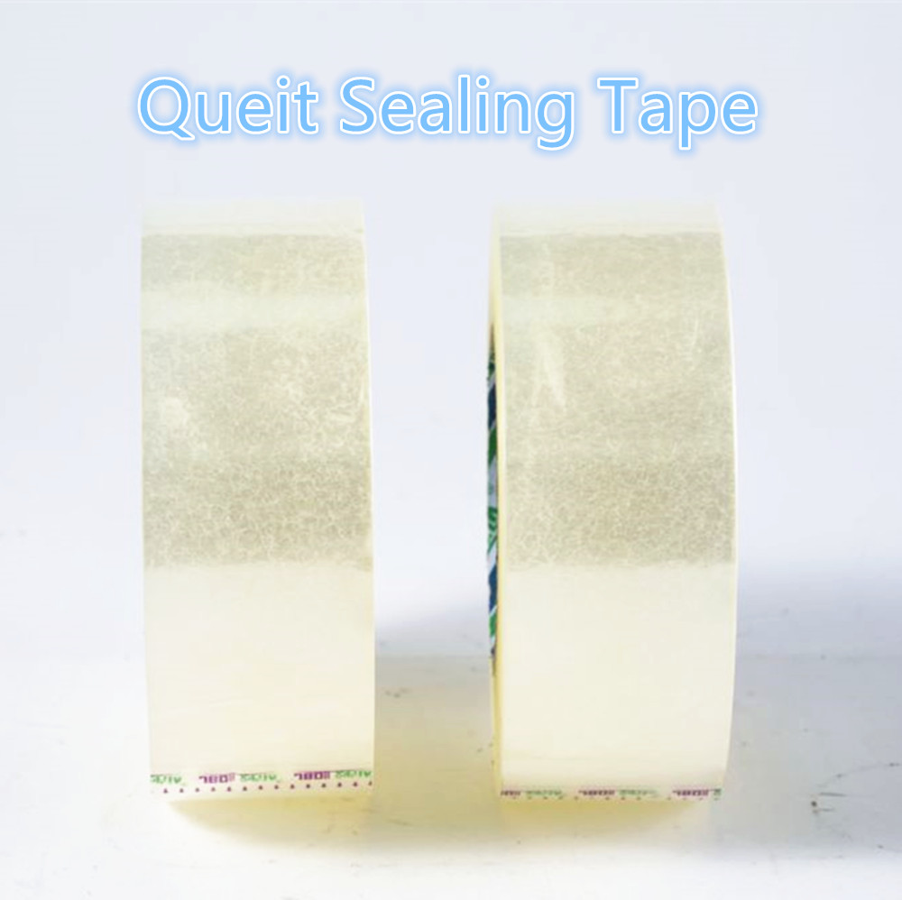 Quiet BOPP Packing Tape Low Noise Silent Carton Sealing Tape Low Unwinding Noise Silent Packing Tape For Warehouse Night Packaging