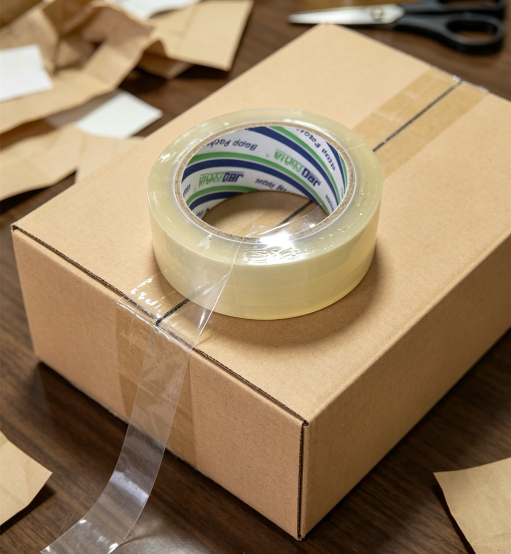 Quiet BOPP Packing Tape Low Noise Silent Carton Sealing Tape Low Unwinding Noise Silent Packing Tape For Warehouse Night Packaging